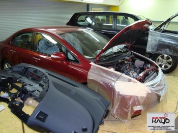 HONDA CIVIC 4D. Авторская защита от угона. Электроблок Уровень2
