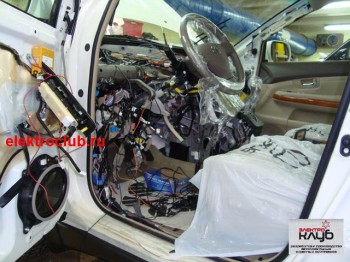 LEXUS RX 350. Авторская защита от угона. Электроблок Уровень3