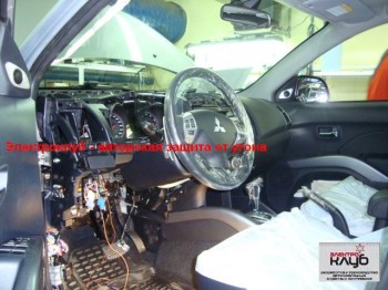 Авторская защита от угона Mitsubishi Outlander XL, установка видеорегистраторов, шумоизоляция
